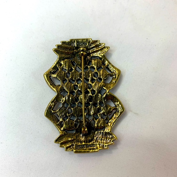 Heidi Daus Periwinkle Halting Glamour Brooch Vintage Elegance - Picture 2 of 4